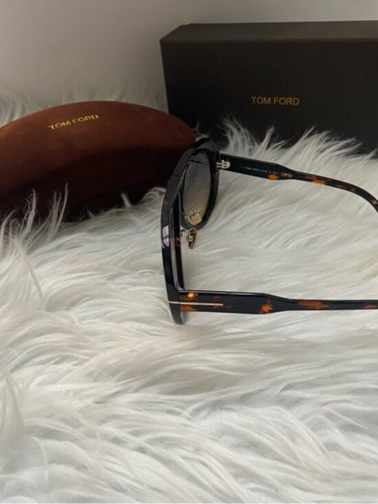 Tom Ford Black Sunglasses with Brown Accents